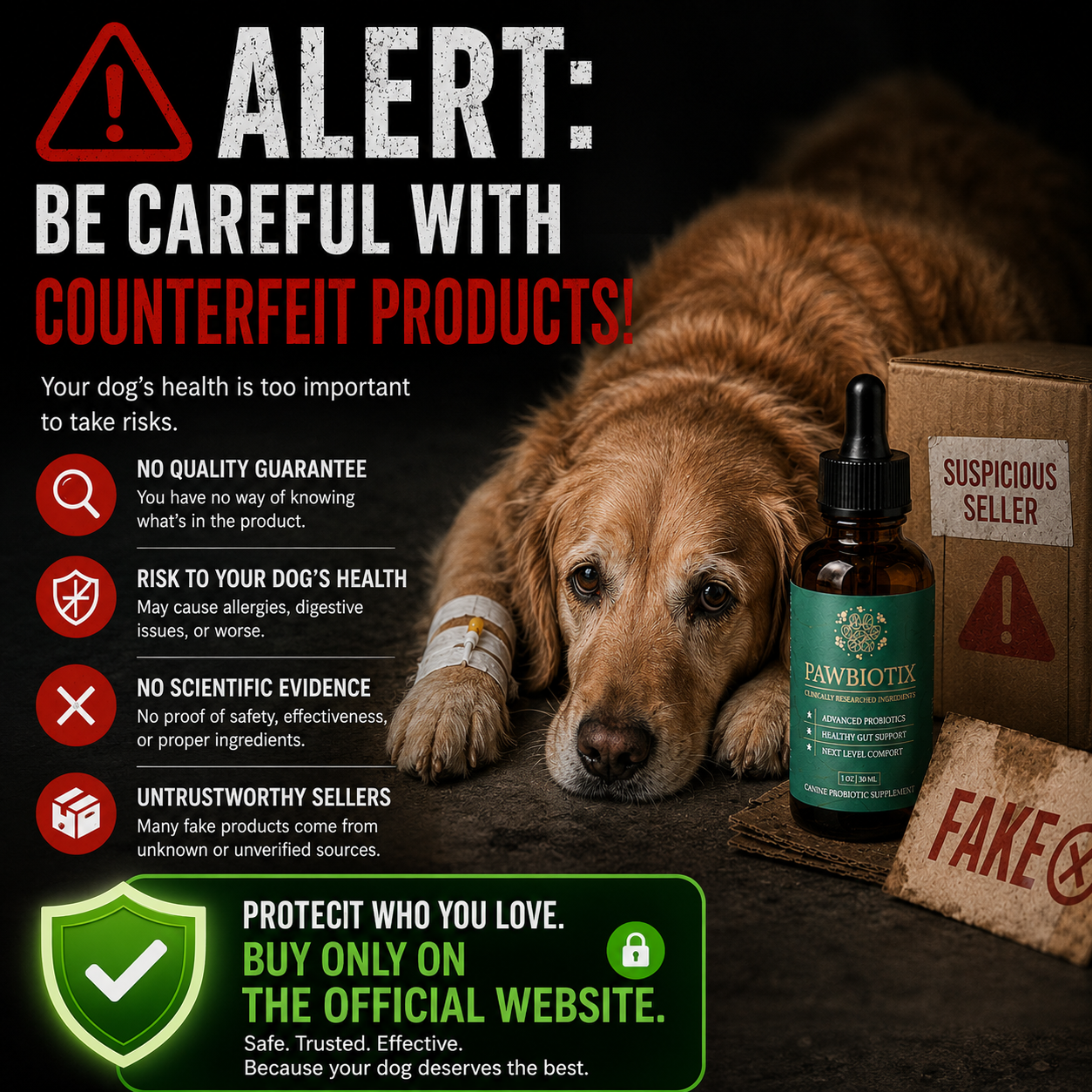Pawbiotix scam alert warning fake sellers