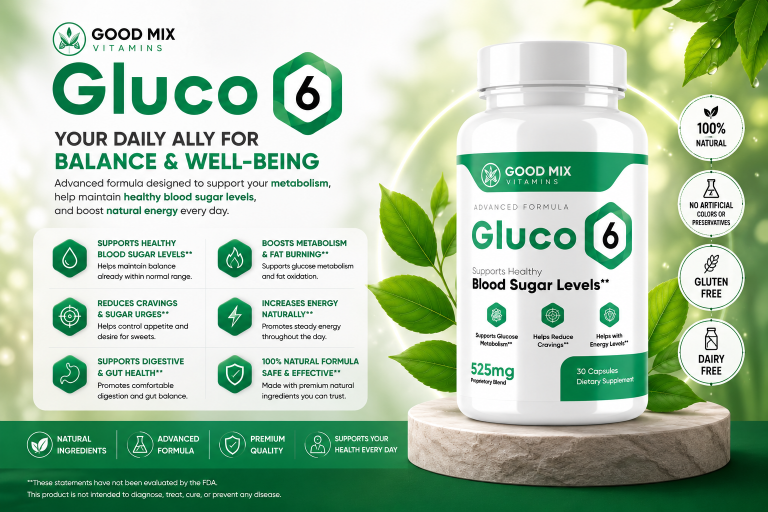 Gluco6 key benefits