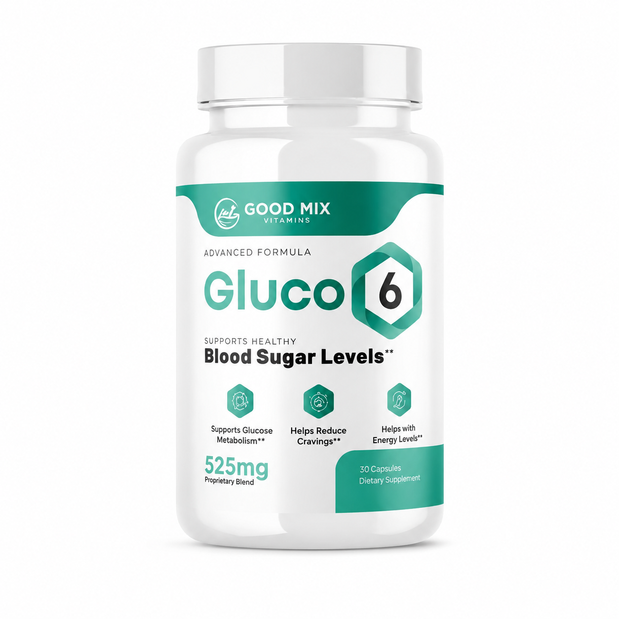 Gluco6 supplement bottle