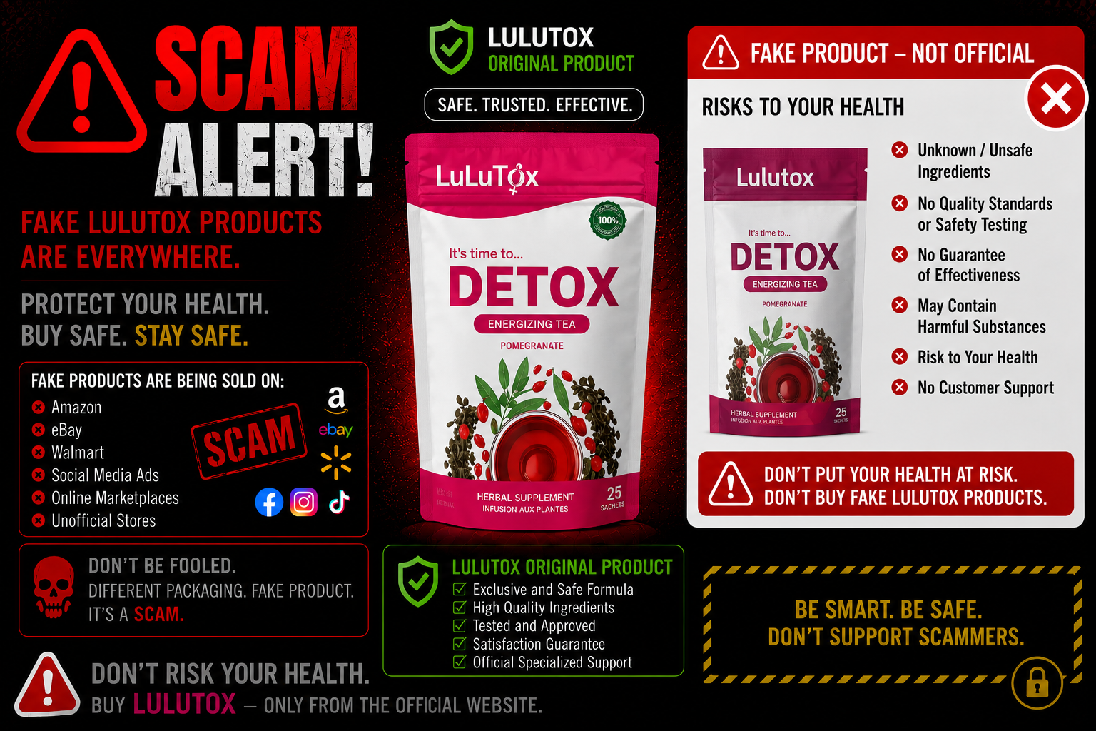 Lulutox scam alert warning