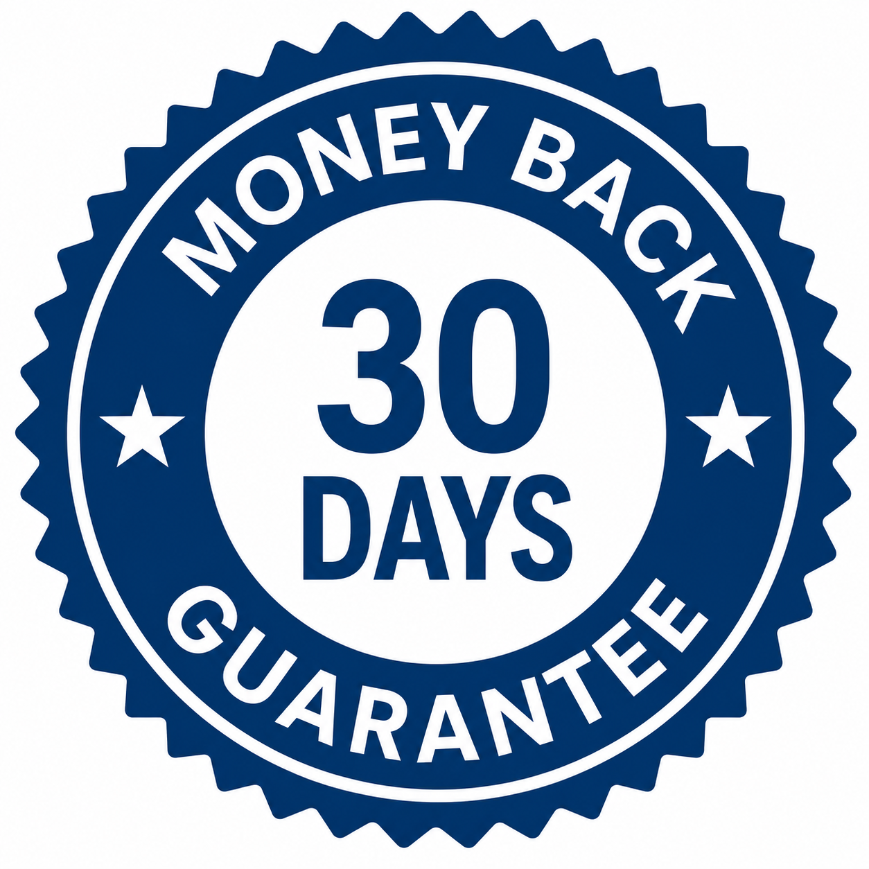 30 days money back guarantee seal
